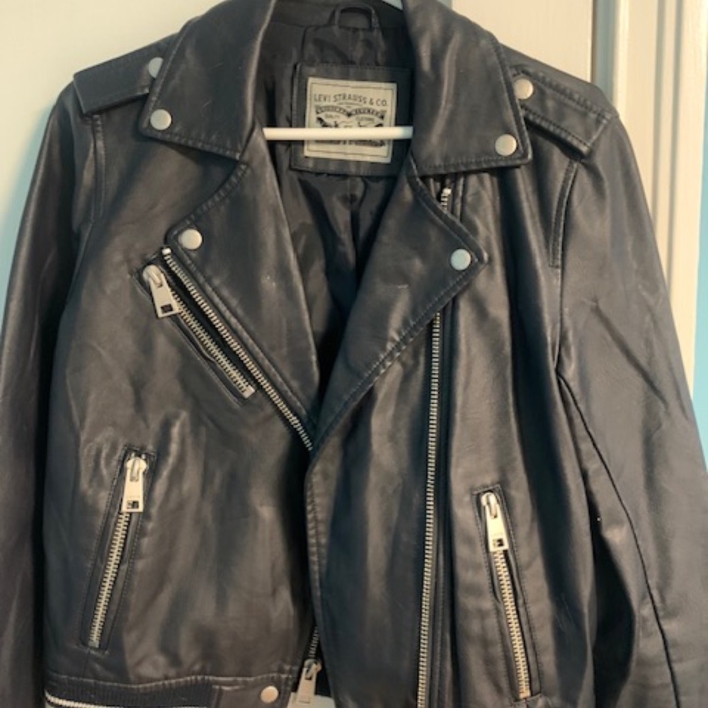 Levi Strauss faux leather bomber jacket